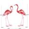 Tall Pink Ombre Textured Metal Flamingo Garden Sculpture Set